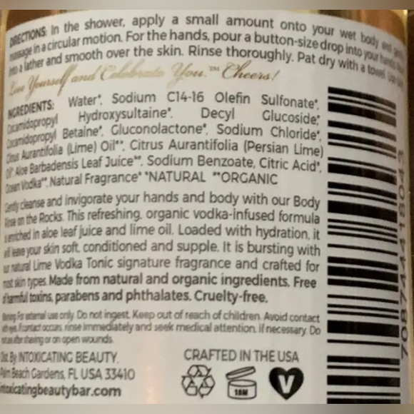 INTOXICATING BEAUTY BEAUTITINI Lime Vodka Tonic HAND AND BODY WASH 8 oz NEW/SEAL - Picture 3 of 3